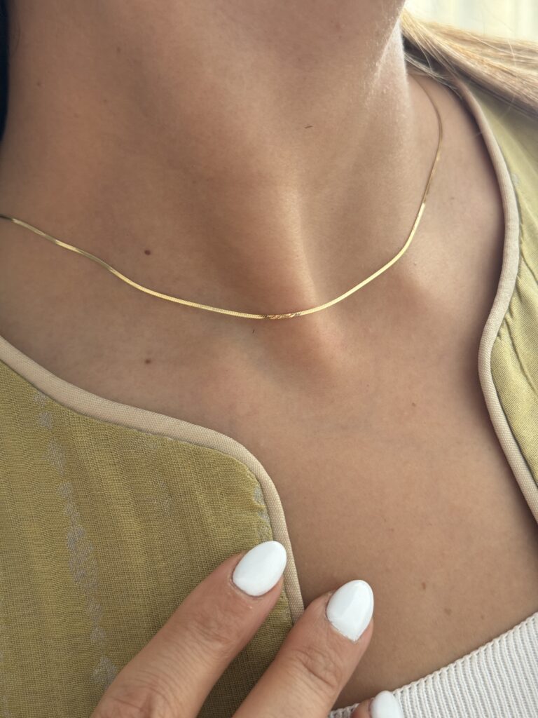 زنجیر طلای هرینگبون زنانه 1 میل