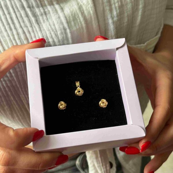 گوشواره طلا میخی گره زنانه دخترانه کادویی