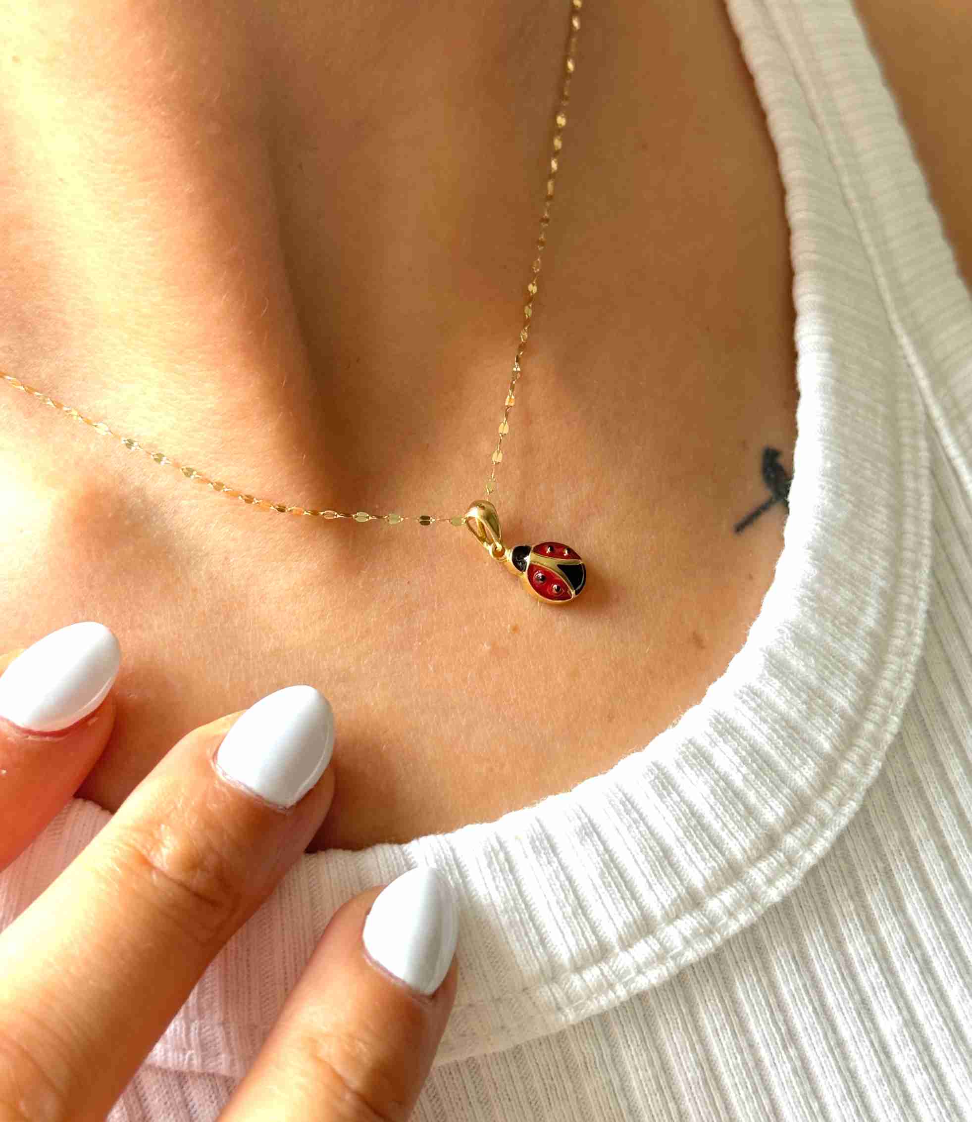 IMG_3856 آویز طلا کفشدوزک دخترانه زنانه کادویی