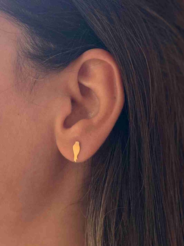 گوشواره طلا میخی کبوتر زنانه دخترانه کادویی