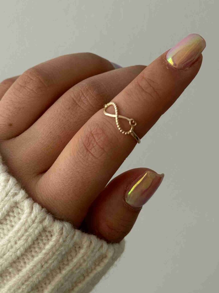 انگشتر طلا بی نهایت و قلب زنانه دخترانه کادویی