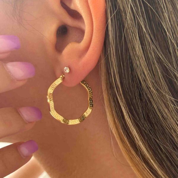 گوشواره حلقه ای موج ورساچه زنانه دخترانه کادویی