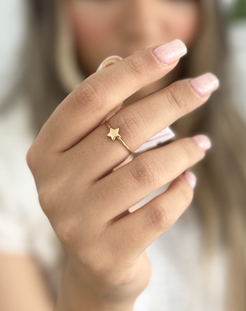 انگشتر طلا ستاره زنانه دخترانه کادویی