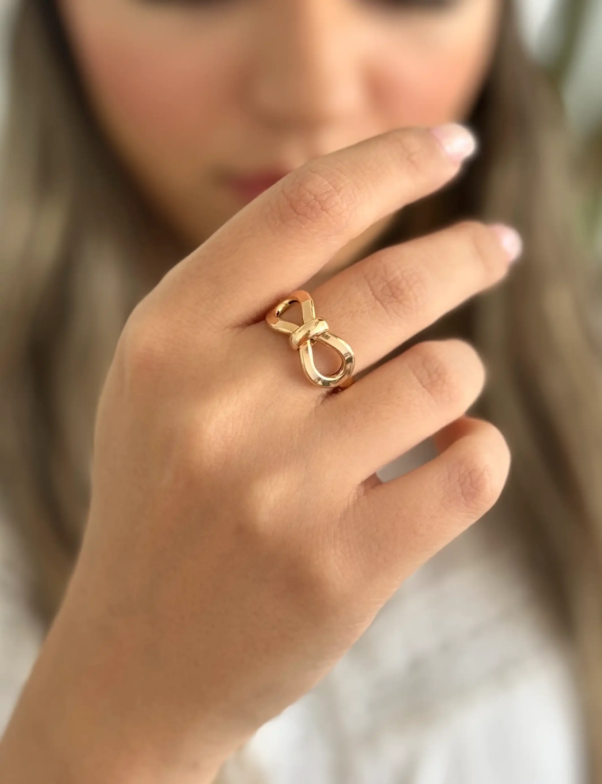 IMG_5941 انگشتر طلا بی نهایت پاپیونی زنانه دخترانه کادویی