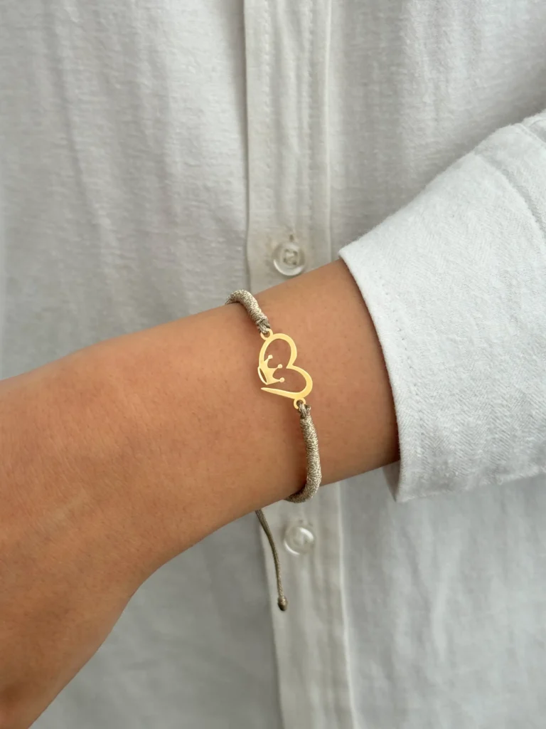 دستبند قلب و تاج زنانه دخترانه کادویی