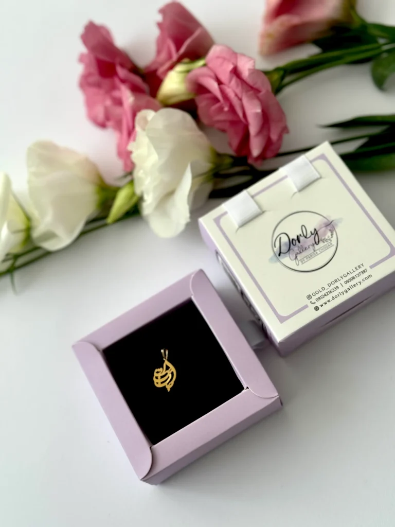 آویز طلا جان من است او اشکی لیزری زنانه دخترانه کادویی