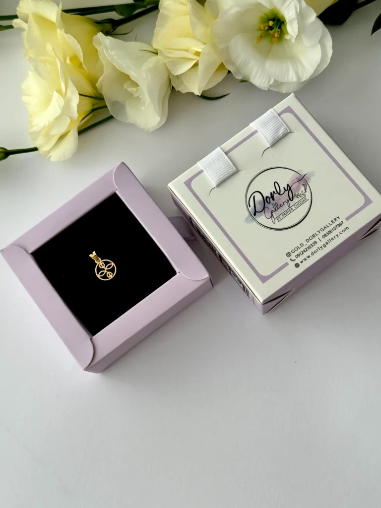 آویز طلا طرح اسلیمی گلی در دایره لیزری زنانه دخترانه کادویی