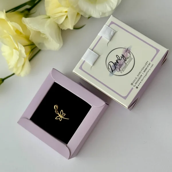 آویز طلا سنجاقک سه بعدی زنانه دخترانه کادویی