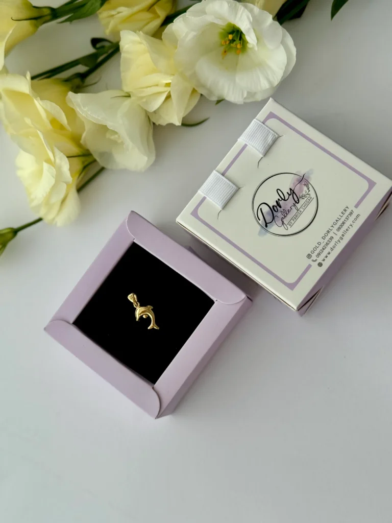 آویز طلا دلفین دامله زنانه دخترانه کادویی