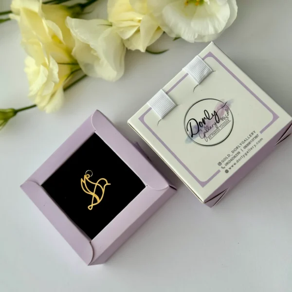 آویز طلا پرنده آزاد لیزری زنانه دخترانه کادویی
