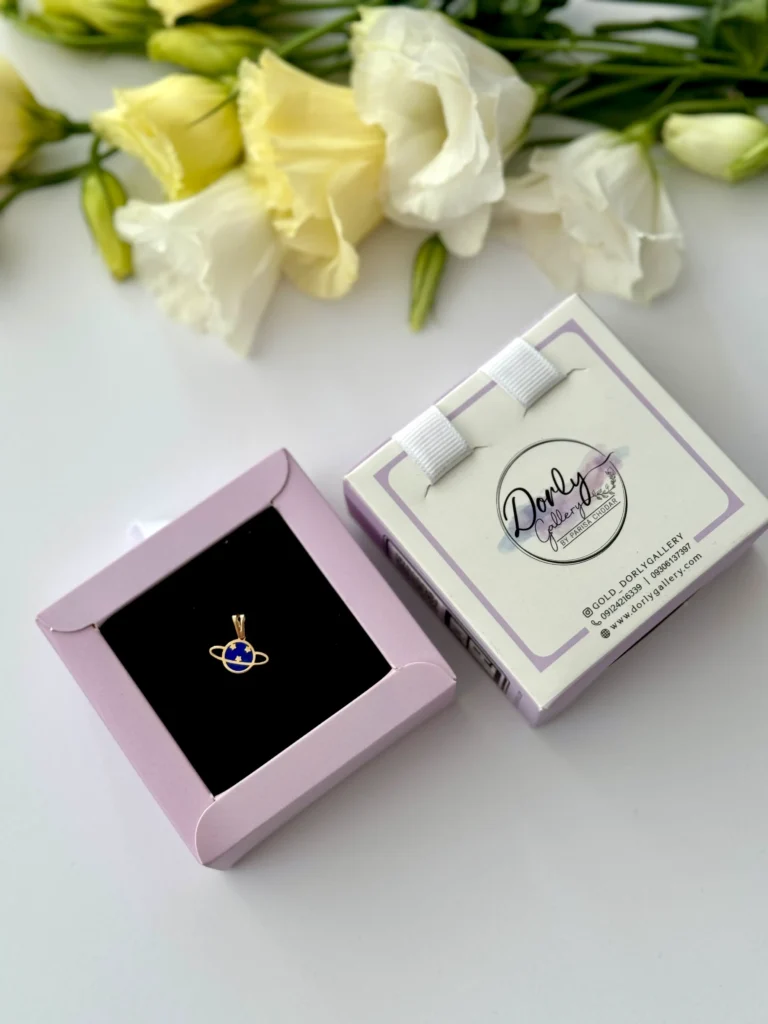 آویز طلا منظومه میناکاری زنانه دخترانه کادویی