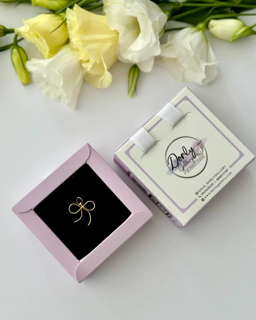 آویز طلا پاپیون مفتولی زنانه دخترانه کادویی