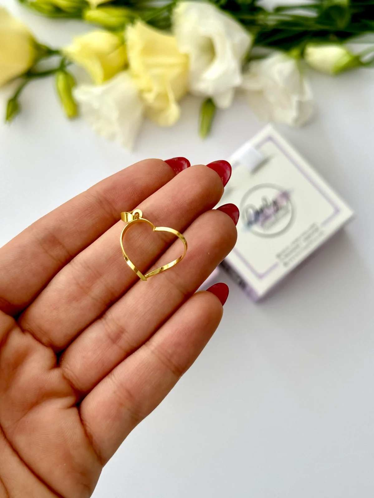 آویز طلا پیچ قلبی زنانه دخترانه کادویی