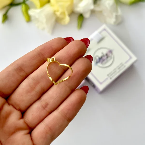 آویز طلا پیچ قلبی زنانه دخترانه کادویی