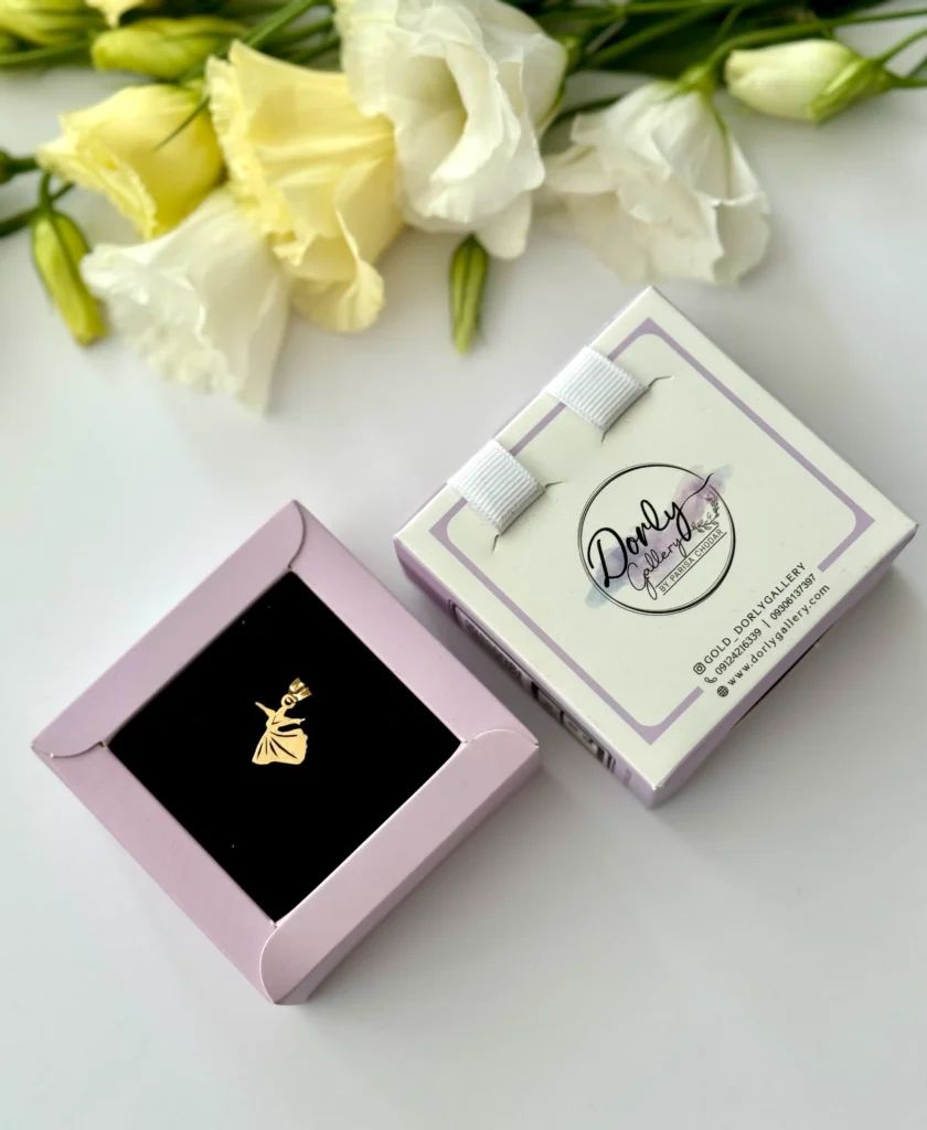 آویز طلا رقص سماع لیزری زنانه دخترانه کادویی