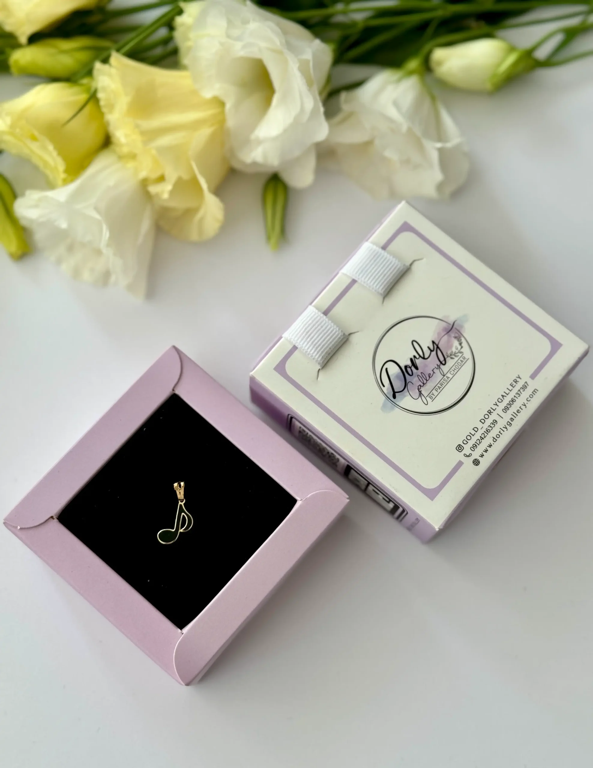 IMG_1512 آویز طلا سل مشکی مینا کاری زنانه دحترانه کادویی