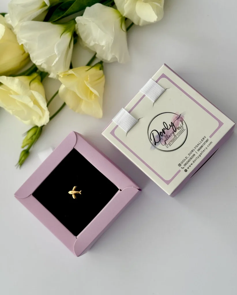 آویز طلا هواپیما سه بعدی تو خالی زنانه کودکانه پسرانه کادویی