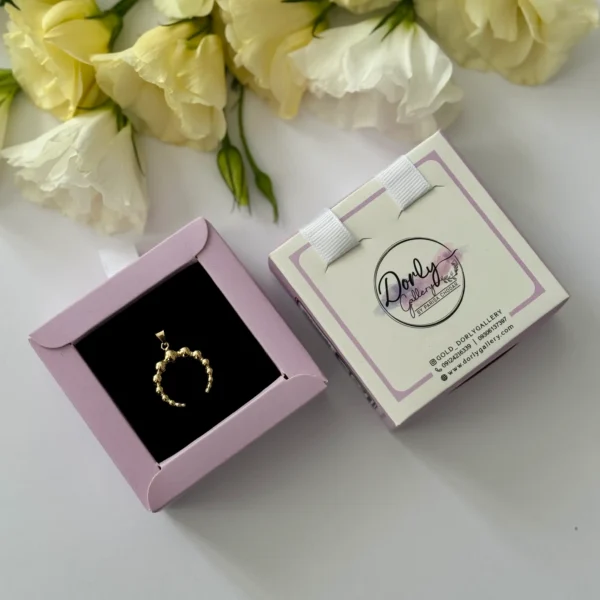 آویز طلا ماه حبابی زنانه دخترانه کادویی