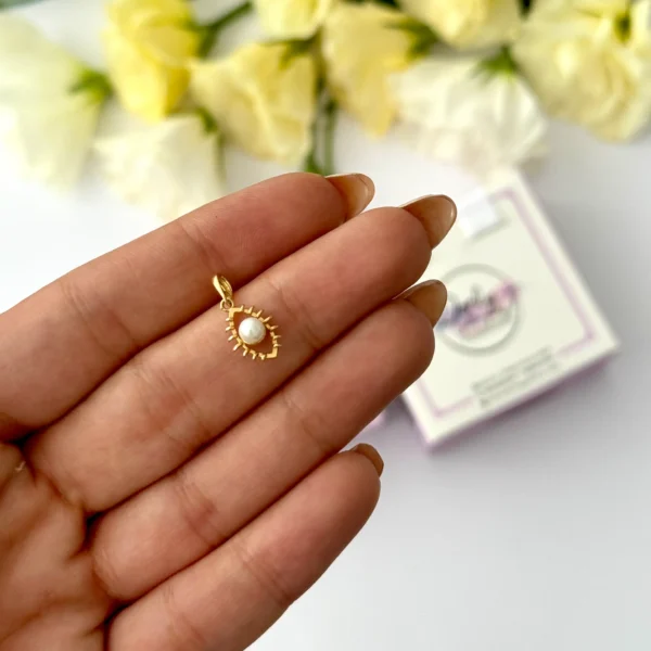 آویز طلا چشم مرواریدی زنانه دخترانه کادویی