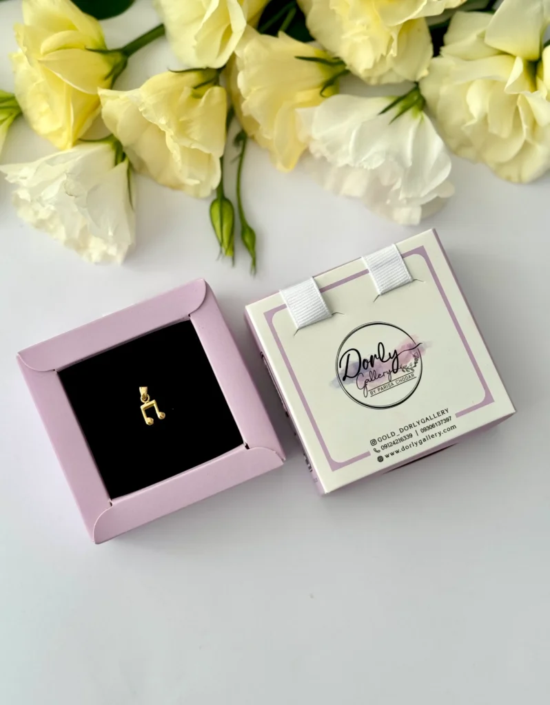 آویز طلا نت سل سه بعدی زنانه دخترانه کادویی