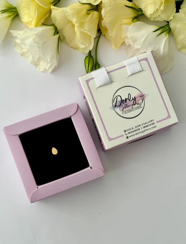 آویز طلا اشک سه بعدی زنانه دخترانه کادویی