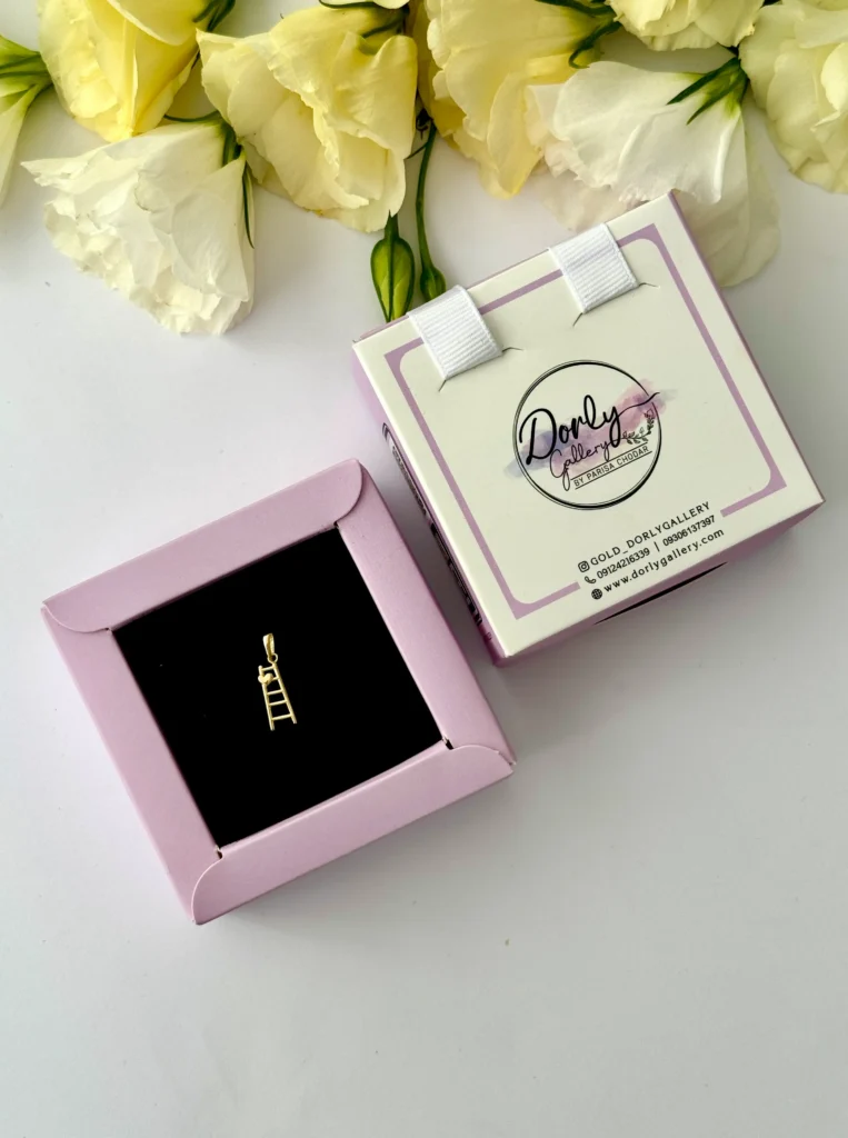 آویز طلا نردبان و قلب زنانه دخترانه کادویی