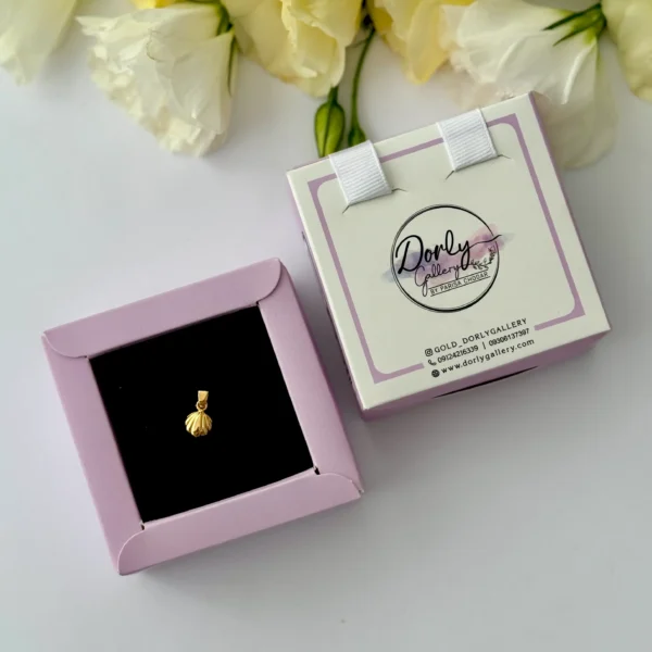 آویز طلا صدف فانتزی سه بعدی زنانه دخترانه کادویی