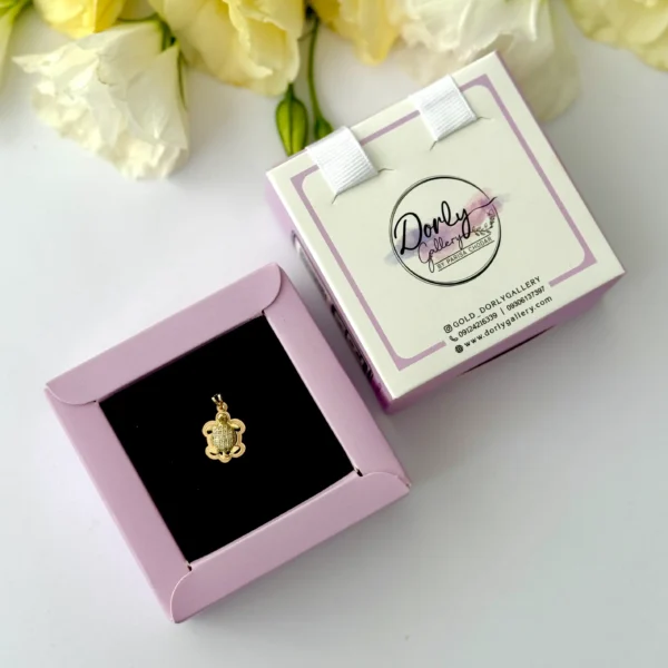 آویز طلا سوارفسکی لاک پشت نگین دار طلایی زنانه دخترانه کادویی