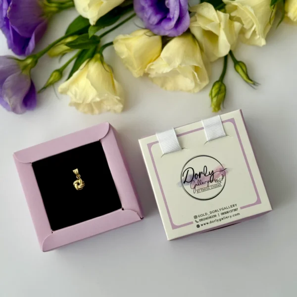 آویز طلا گره کلمی لوکس زنانه دخترانه کادویی