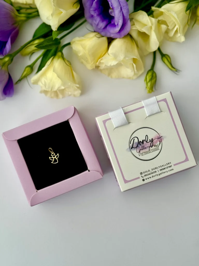 آویز طلا فرشته بال دار مینیمال زنانه دخترانه کودکانه کادویی