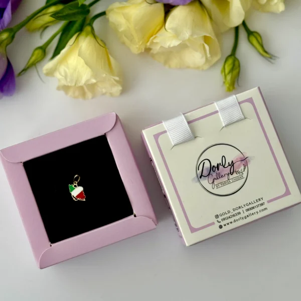 آویز طلا ایران سبز سفید قرمز مینا کاری زنانه دخترانه کادویی