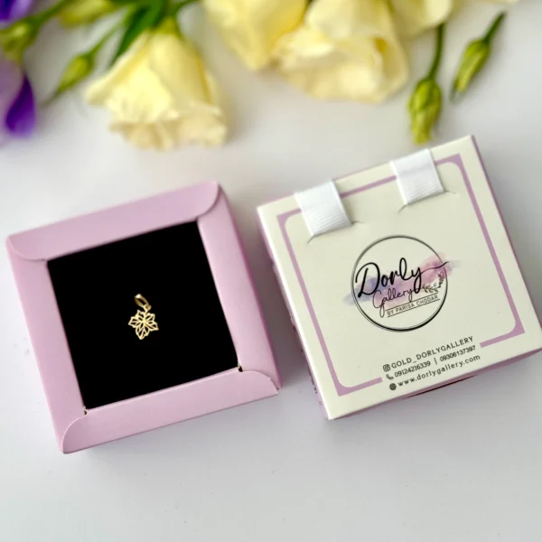 آویز طلا برگ چنار پاییزی ریخته زنانه دخترانه کادویی