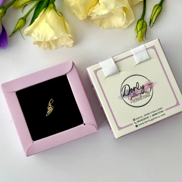 آویز طلا تک بال فرشته ریخته زنانه دخترانه کادویی