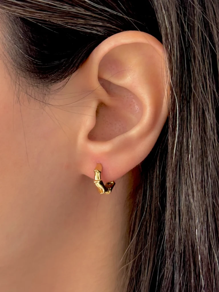 گوشواره طلا حلقه ای چند ضلعی زنانه دخترانه کادویی