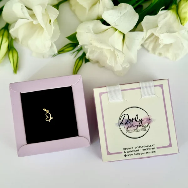 آویز طلا پروانه نیمه مینیمال ریخته زنانه دخترانه کادویی