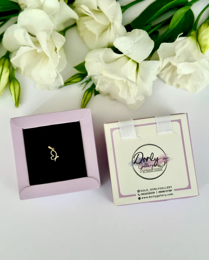 آویز طلا پروانه نیمه مینیمال ریخته زنانه دخترانه کادویی