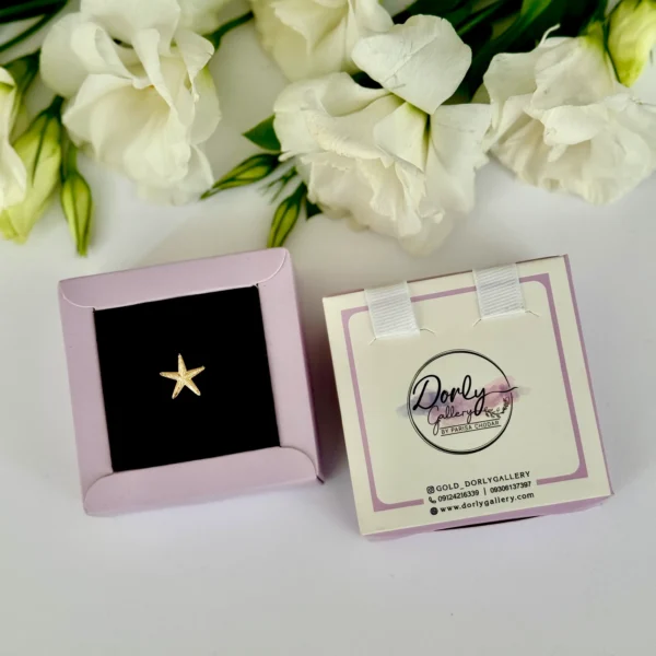 آویز طلا ستاره دریایی سه بعدی نقطه نقطه زنانه دخترانه کادویی