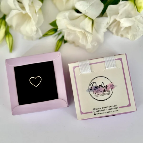 آویز طلا قلب مفتولی زنانه دخترانه کادویی