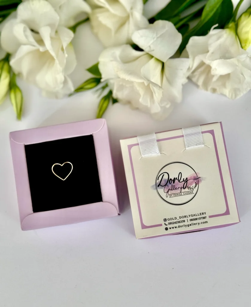 آویز طلا قلب مفتولی زنانه دخترانه کادویی