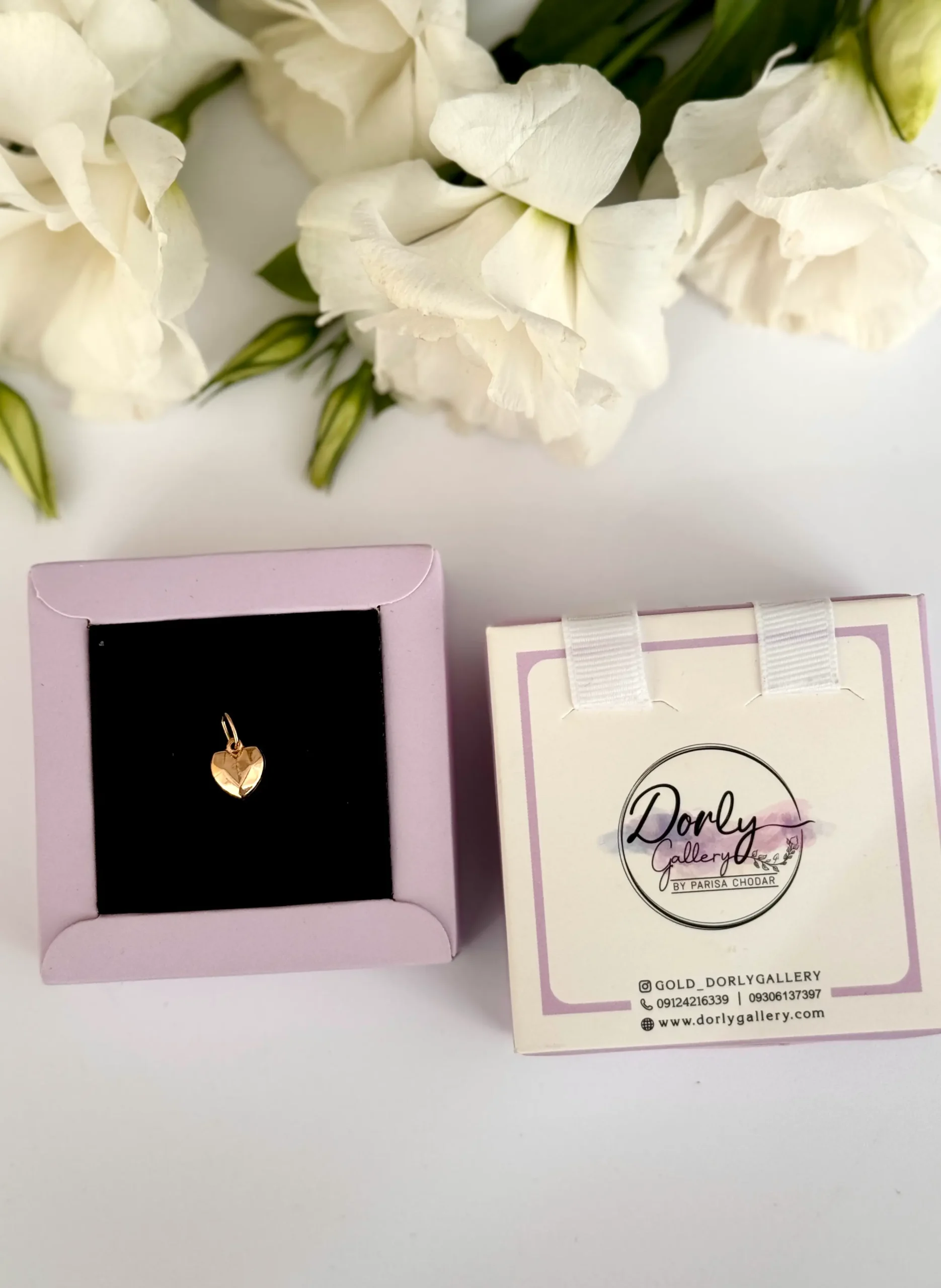 IMG_1592 آویز طلا قلب اوریگامی دامله زنانه دخترانه کادویی