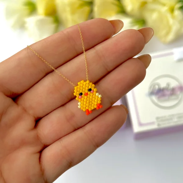 گردنبند طلا زنجیر متصل میوکی جوجه کودکانه دخترانه کادویی