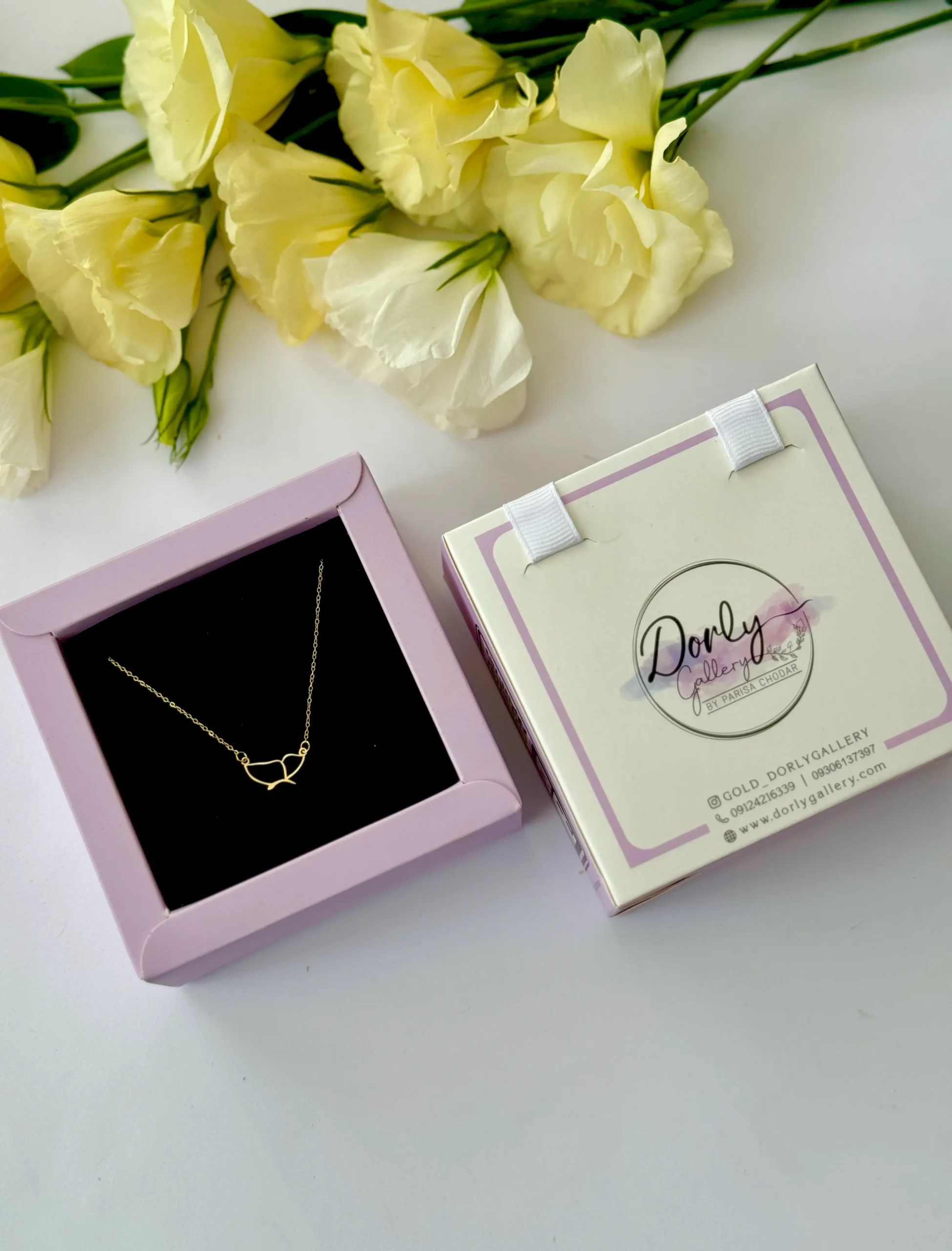 IMG_4677 گردنبند طلا زنجیر متصل پروانه نیمه مینیمال زنانه دخترانه کادویی
