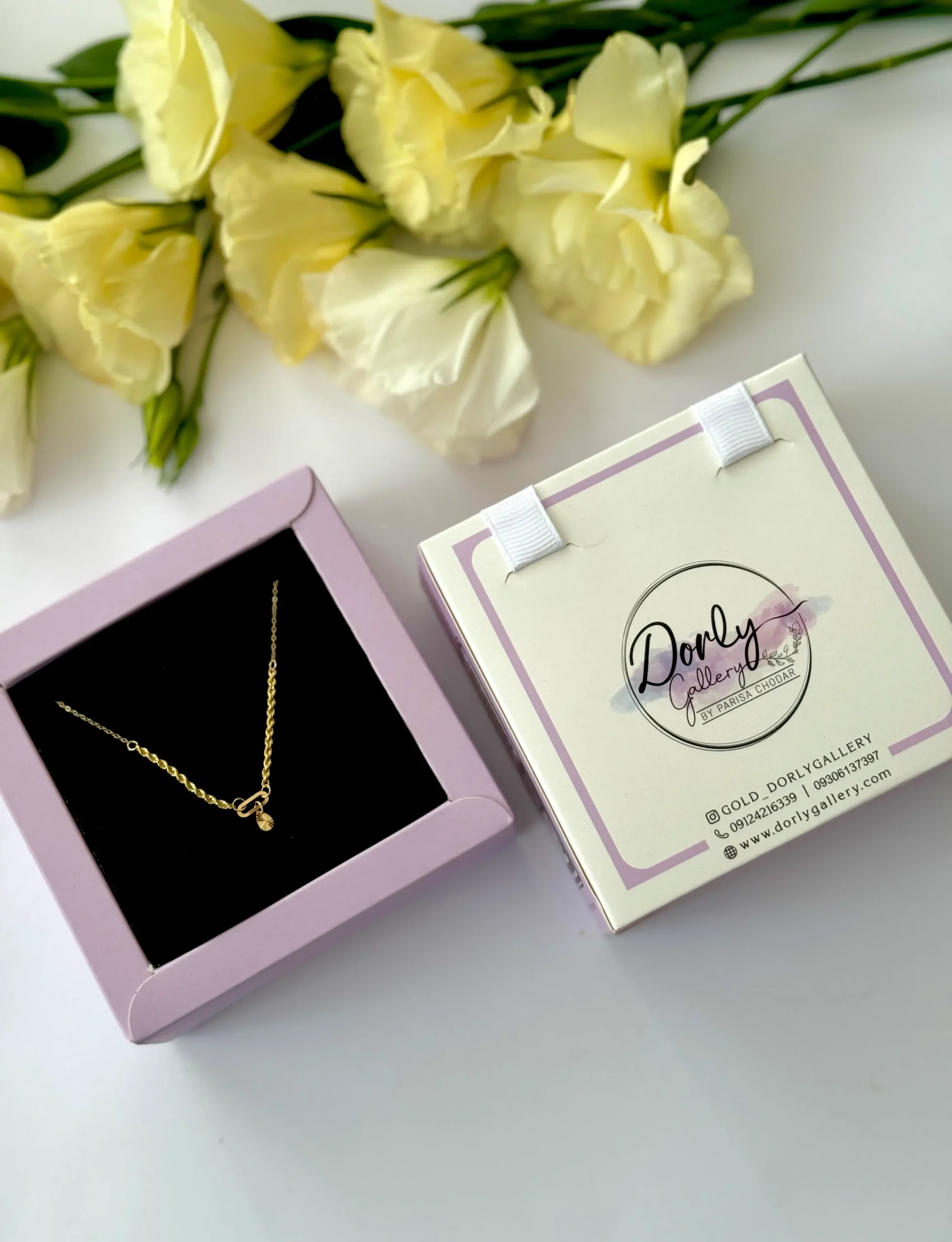 IMG_4681 گردنبند طلا زنجیر متصل هرمس و طنابی اشک تراش دار آویز زنانه دخترانه کادویی