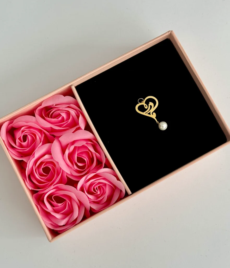 آویز طلا مادر قلب مرواریدی زنانه دخترانه کادویی