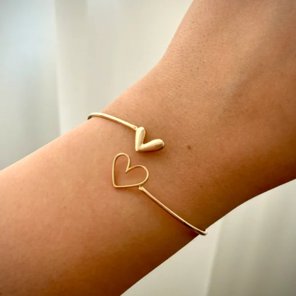 بنگل طلا قلب دامله زنانه دخترانه کادویی