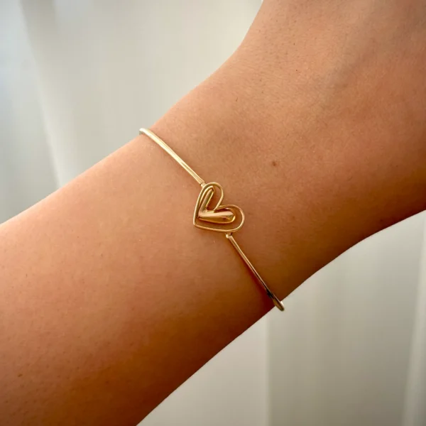 بنگل طلا قلب دامله زنانه دخترانه کادویی