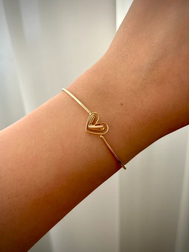 بنگل طلا قلب دامله زنانه دخترانه کادویی