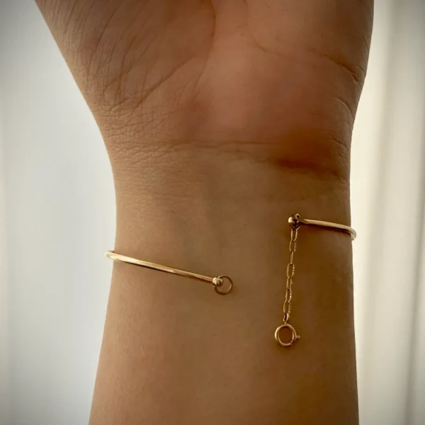 بنگل النگویی طلا نگین سفید و صورتی زنانه دخترانه کادویی