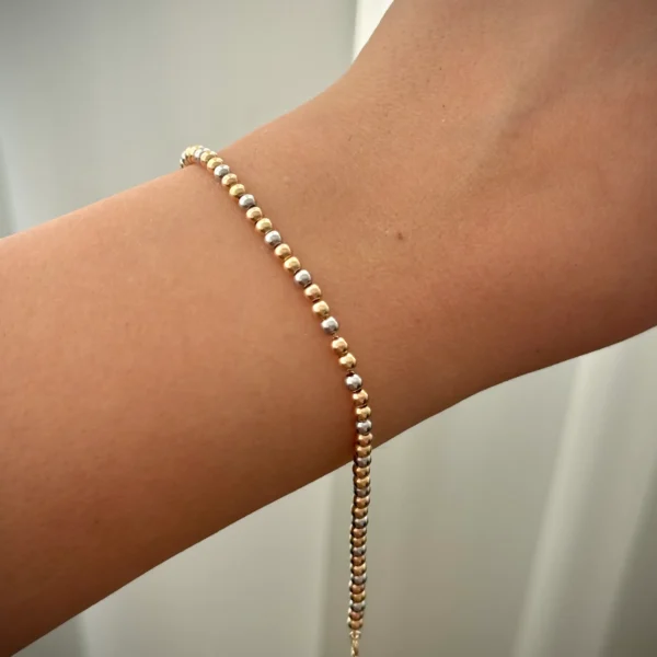 دستبند زنجیری طلا بال چین دو رنگ زنانه دخترانه کادویی