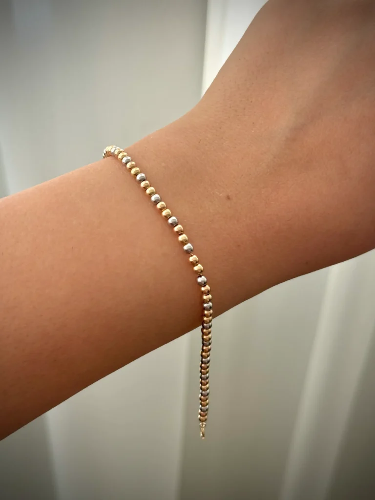 دستبند زنجیری طلا بال چین دو رنگ زنانه دخترانه کادویی